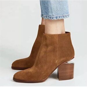 Alexander Wang Suede Leather Brown Gabi Booties size 35